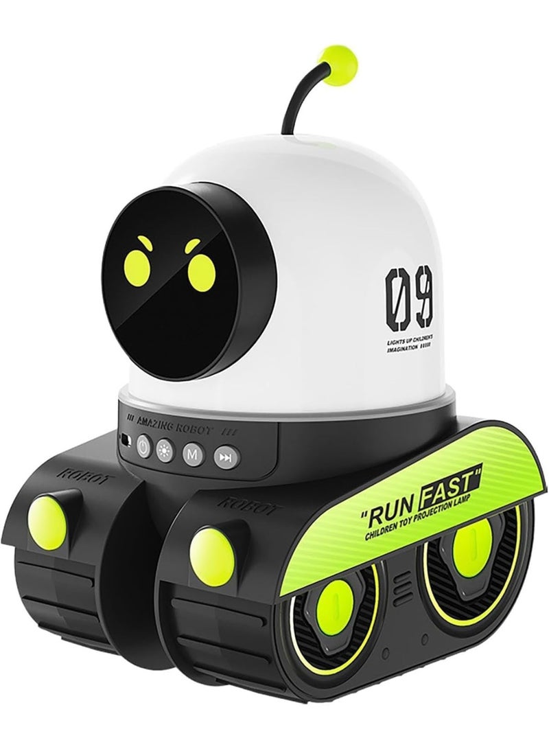 Kids Cartoon Projector Night Light, Star & Moon Projector Lamp for Children’s Bedroom and Nursery, Cute Robot Night Light for Boys and Girls - Image 1